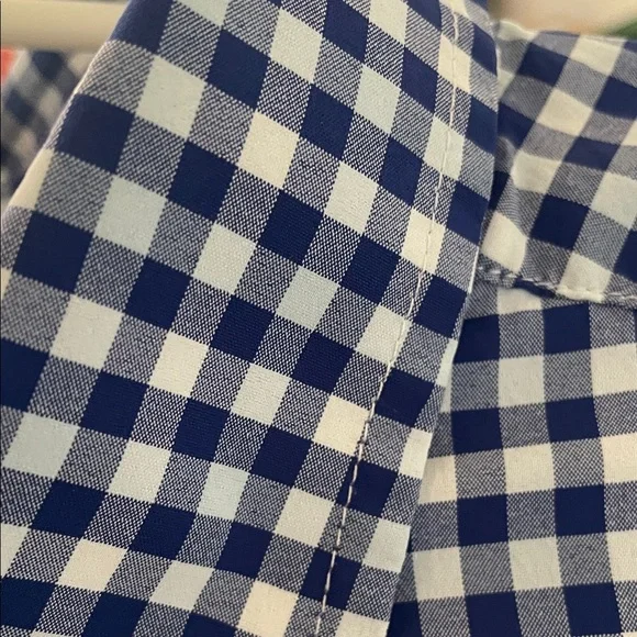 Vineyard Vines Royal Blue Gingham Button-Down Shirt - Picture 7 of 7